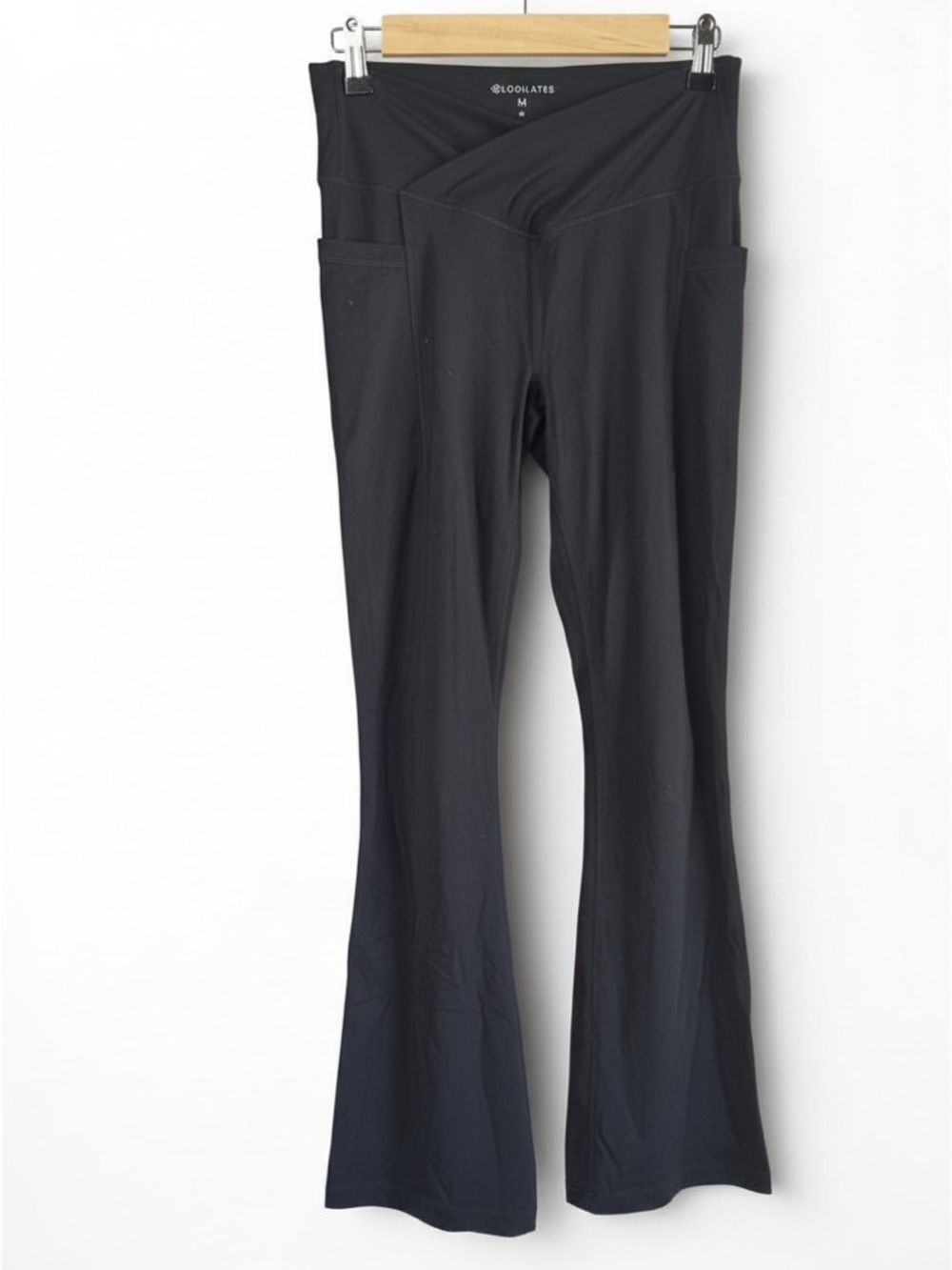 Blogilates Black High-Waist flared Leggings with Crisscross V Front